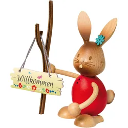 Kuhnert, Osterdeko, Stupsi Hase Osterdekoration aus Holz - Sammlerstücke - Made in Germany (1x)