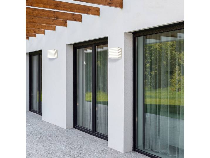 LED-Wandleuchte Leka 11 x 11 x 11cm Grau/Grau