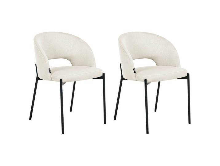 ESSZIMMERSTUHL 2er-Set Stoff Hellbeige Penny