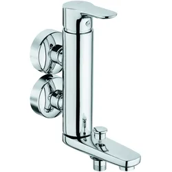 KLUDI OBJEKTA Wannenfüll- und Brause-Einhandmischer, vertikale Blockarmatur, Wandmontage, chrom, 364890575