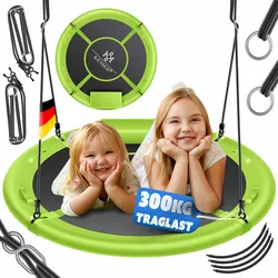 KESSER® Nestschaukel Tellerschaukel Hängeschaukel Rundschaukel Schaukel verstellbar Garten-Schaukel Kinderschaukel Indoor - Outdoor-Schaukel für Kinder & Erwachsene