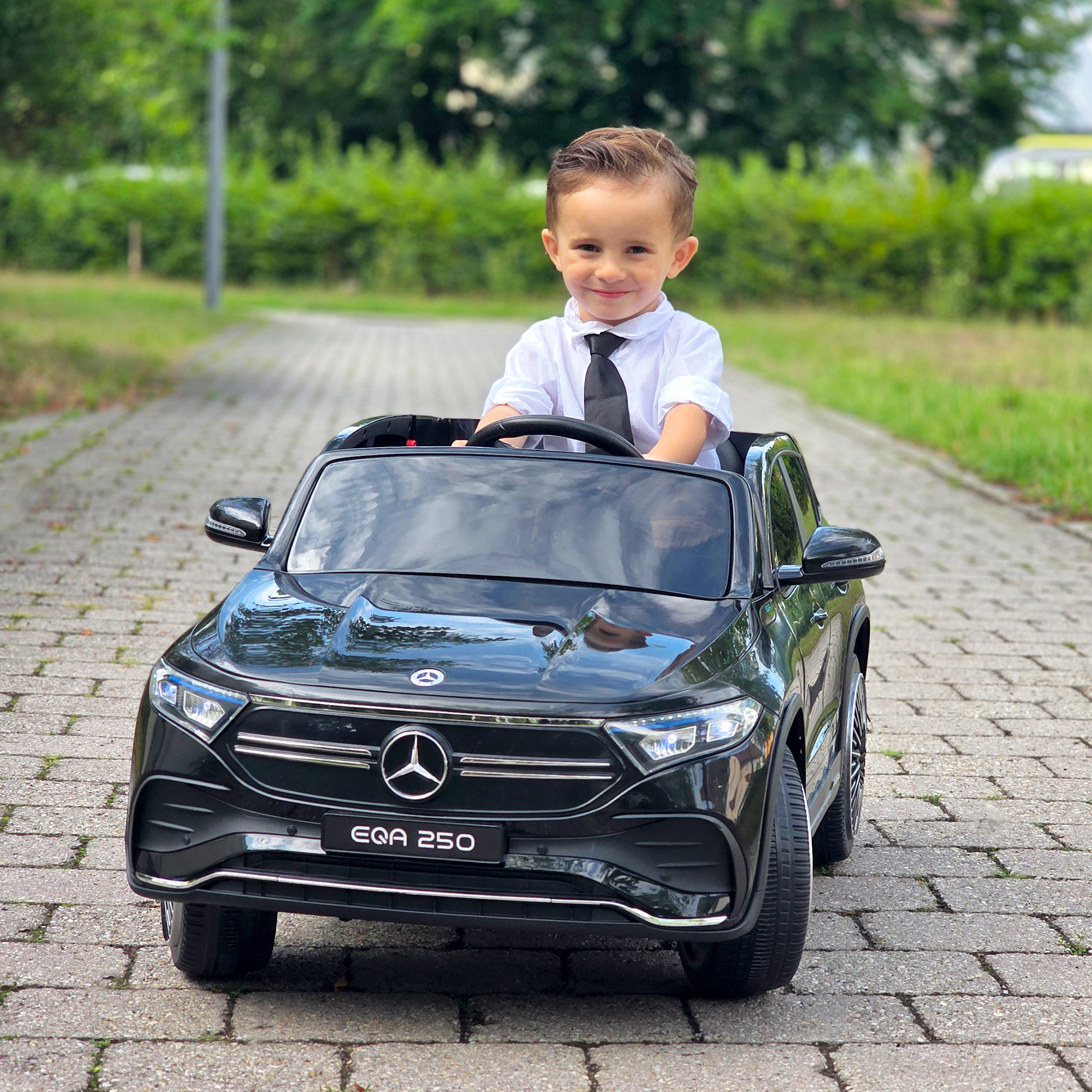 Homcom Macchina Elettrica per Bambini 3-8 Anni con Telecomando, Fari e Clacson, Nero   Aosom Italy