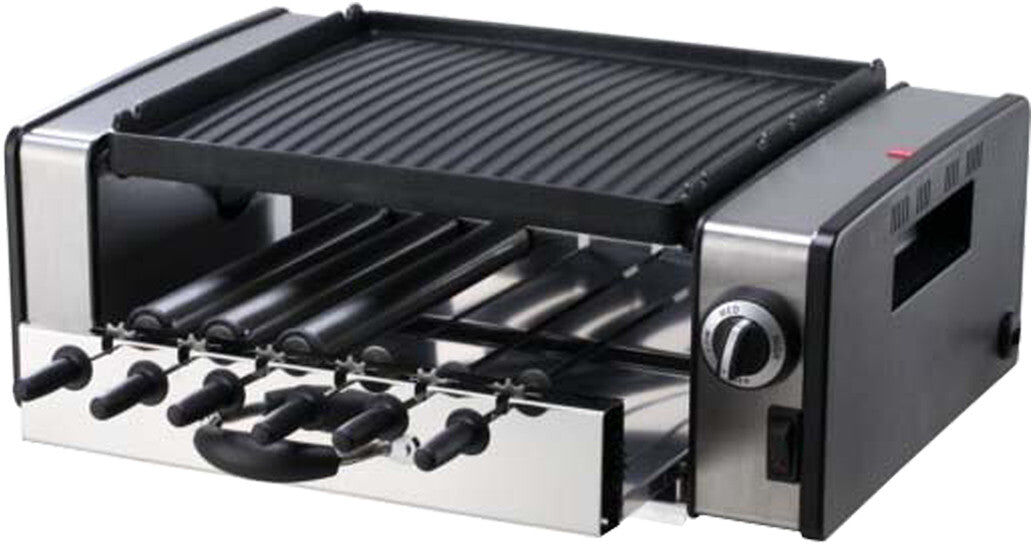 Ⓜ️🔵🔵🔵 H.Koenig GB316 - Griglia 3 in 1 in ACCIAIO INOX: BARBECUE + SPEDINI + HOT-DOG