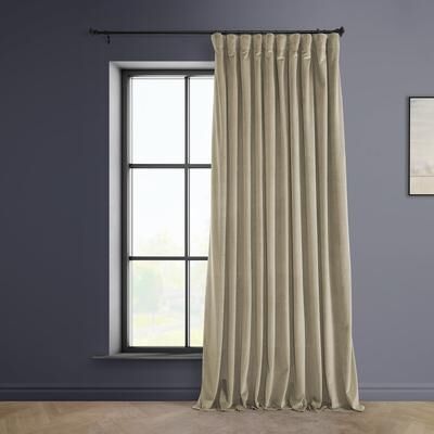 Exclusive Fabrics Heritage Plush Velvet Extra Wide Room Darkening Curtains - Single Panel