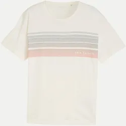 T-Shirt mit Print Weiß M