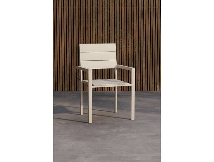 Gartenstuhl VENTURE HOME Levels, Outdoor-Sitz für den Außenbereich , beige, beige, beige, B:58cm H:90cm T:60cm, Aluminium, Stühle, Gartenstuhl, Outdoorstuhl rund, Aluminiumgestell, outdoor-geeignet