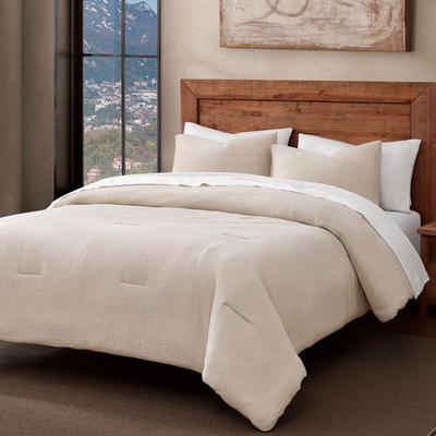 Hiend Accents Cotton Voile Mini Comforter Set, Queen, Beige