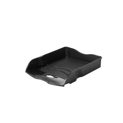 Briefablage HAN Re-LOOP, DIN A4/C4, 100% Recyclingmaterial, stapelbar, nestbar Stapelbar ineinander, stabil, schwarz