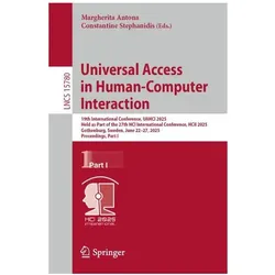 Universal Access in Human-Computer Interaction, Fachbücher von Constantine Stephanidis, Margherita Antona
