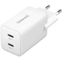 Intenso 40W 2x USB-C Ladegerät, weiß