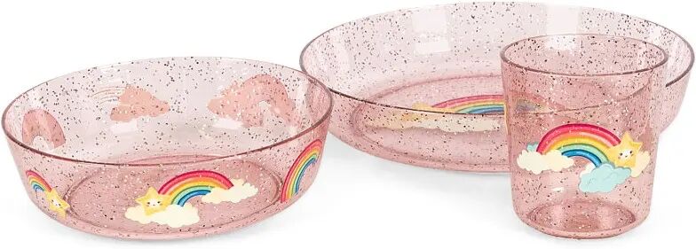 Konges Sløjd Set repas glitter Rainbow Rose taille unique