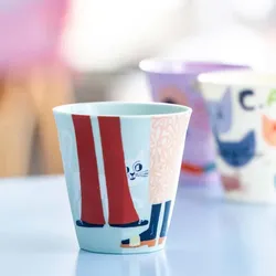 Koziol Nora Cup M Purrs Content Becher 300 ml sage