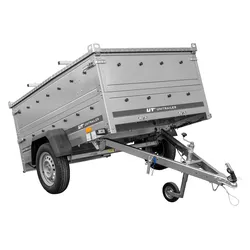 PKW-Anhänger 200x125 UNITRAILER GARDEN 201 KIPP mit Bordwandaufsatz und Aludeckel