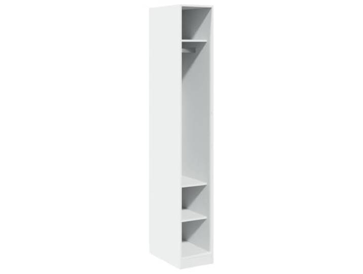 Makastle Kleiderschrank Weiß 30x50x200 cm Holzwerkstoff