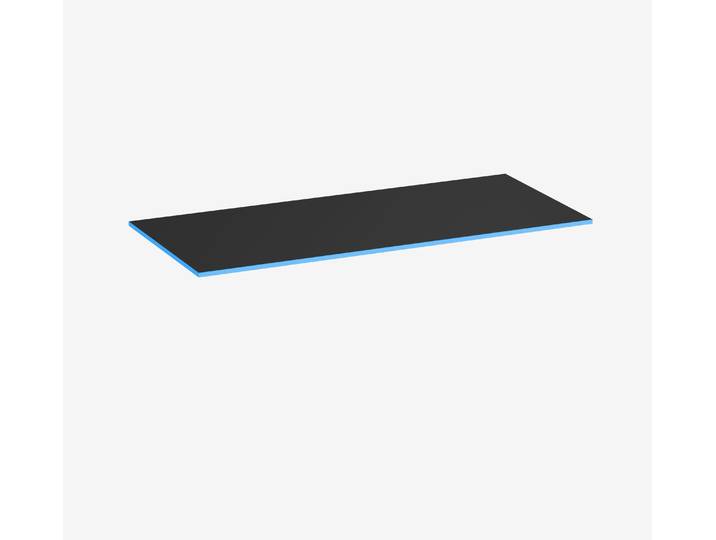 Gaming Tischplatte Rechteck, Schwarz, Klassik, 1800 x 800 x 19 mm, Kante Ocean