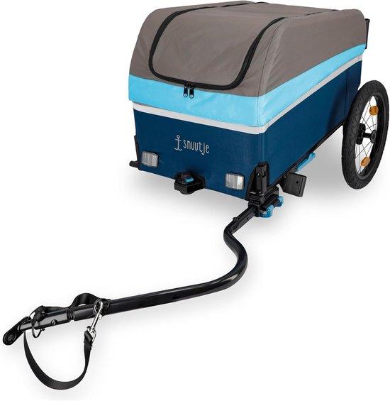 Fahrradanhänger - Einkaufswagen - Transport von Gegenständen - Schnellverschlusssystem - Tragfähigkeit: 40 kg - Blau
