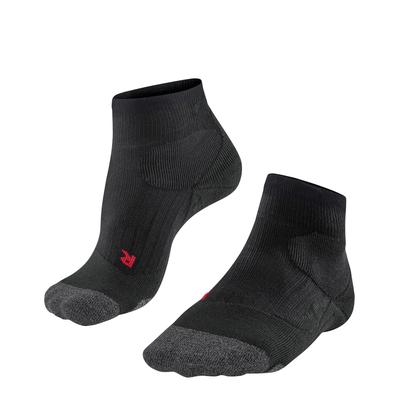 Sportsocken FALKE "PL2 Short", Damen, Gr. 35-36, schwarz (3000, schwarz), Obermaterial: 41% Polypropylen, 27% Polyamid, 24% Baumwolle, 6% Polyethylen, 2% sonstige Fasern, unifarben, Socken Sportsocken, kurze Form, mit mittelstarker Polsterung