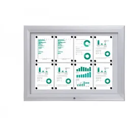 Schaukasten Premium BT46 Outdoor 4x2 DIN A4 Schaukästen für Aussen aus Aluminium