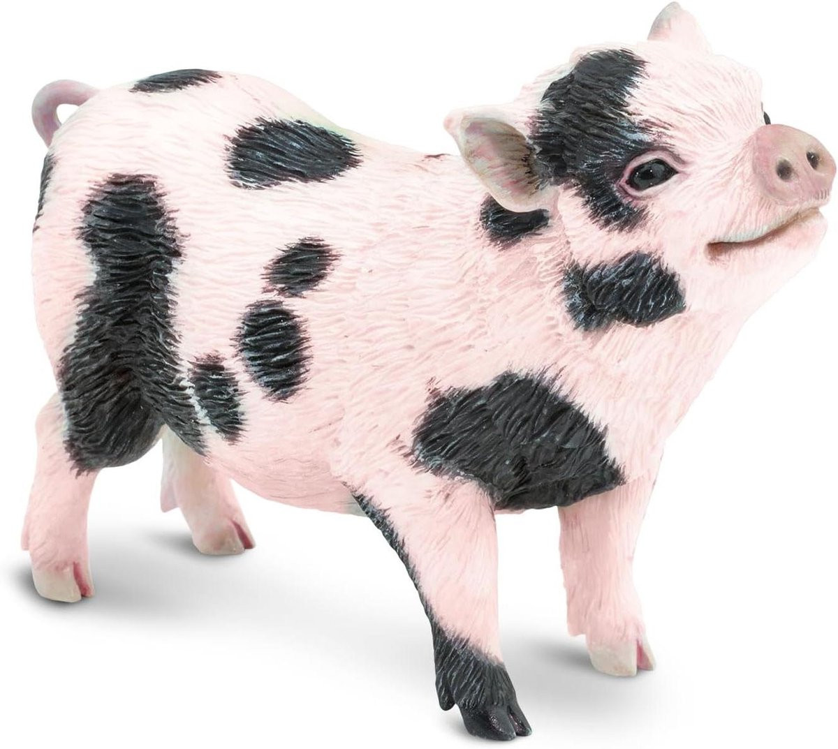 Gedetailleerd Varkensbeeldje Multicolor - Boerderijdier Figuur voor Decoratie - Hoogte: 13 cm