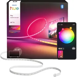PHILIPS Hue Play Gradient Lightstrip für 85 Zoll TV, White & Color Ambiance, RGBWWIC LED-Technologie Lichtstrip RGBW