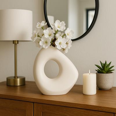 Sagebrook Home Lopsided Open Cut Out Vase