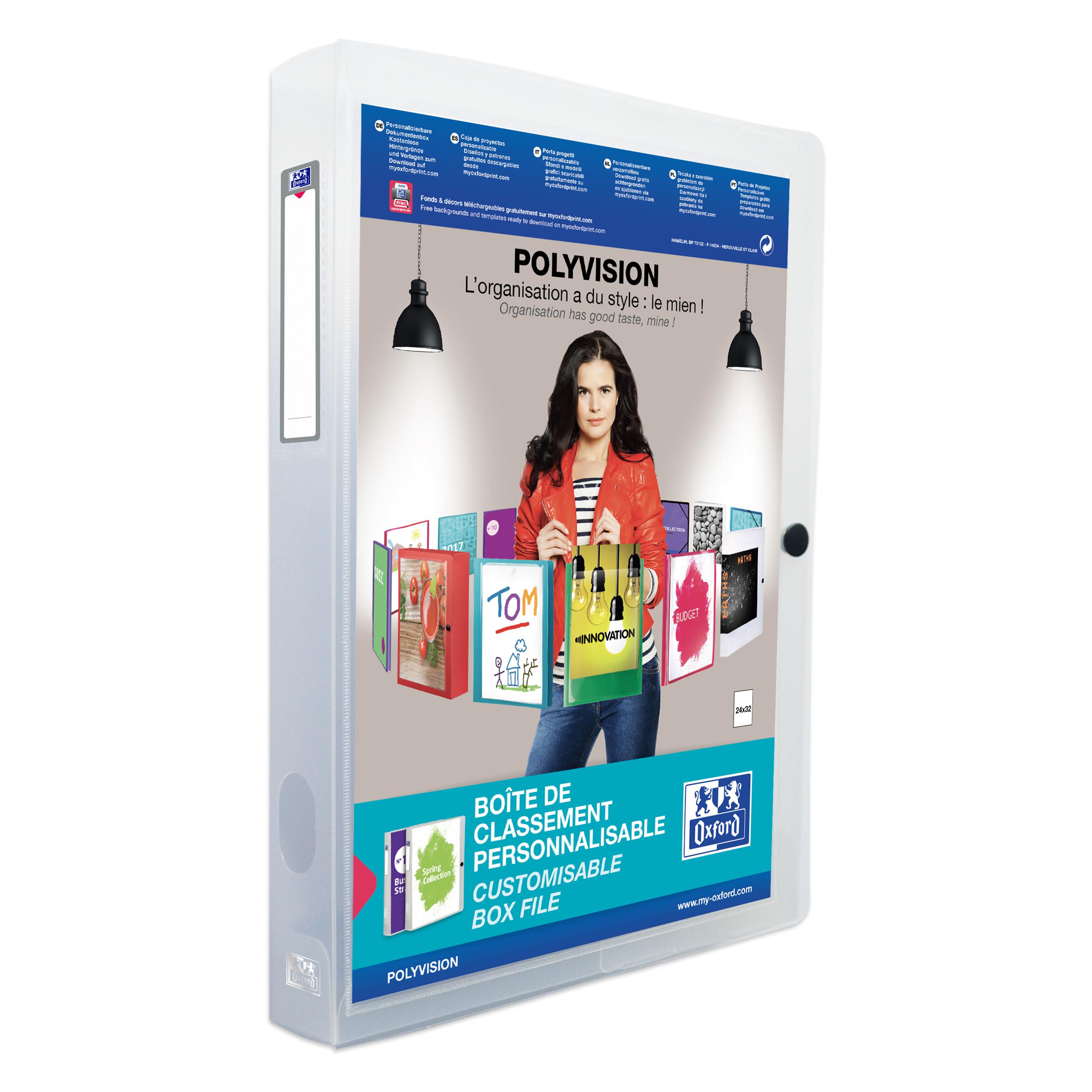 Elba Sammelbox POLYVISION, A4, PP, Füllhöhe: 40 mm, farblos transparente Sichttasche auf dem Vorderdeckel (A4, 1x) (100200142)