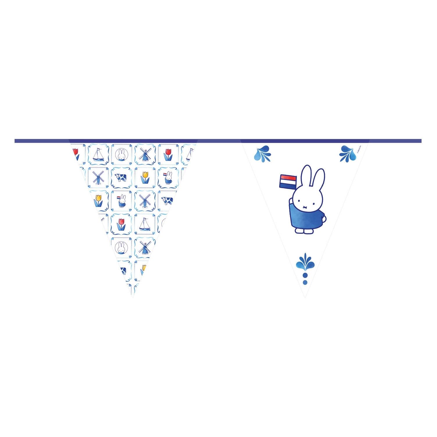 Haza Witbaard Miffy Delft Blue Wimpelkette - 10 m (78950508)