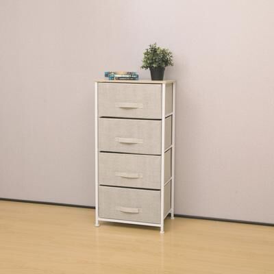LCM Home Fashions, Inc. LCM Home Fashions Multiple Shelf Drawer Foldable Storage Chest Night Stand