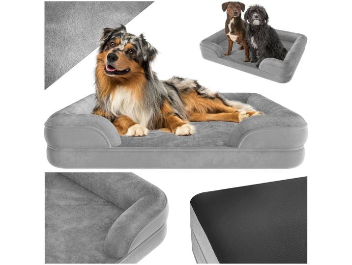Orthopädisches Hundebett Kimba mit hohem Rand - XL (112 x 85 x 18 cm)