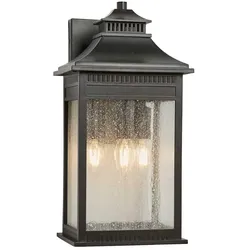 Elstead Lighting, Gartenbeleuchtung, Livingston Aussen-Wandleuchte E14 3-fach Kaiserliche Bronze IP44 Anti-Meerwasser (E14, IP44)