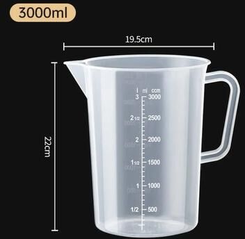 Uplift Treasures Clear Graduated Plastic Measuring Cup With Lid Large Mixing Beaker 3500ml