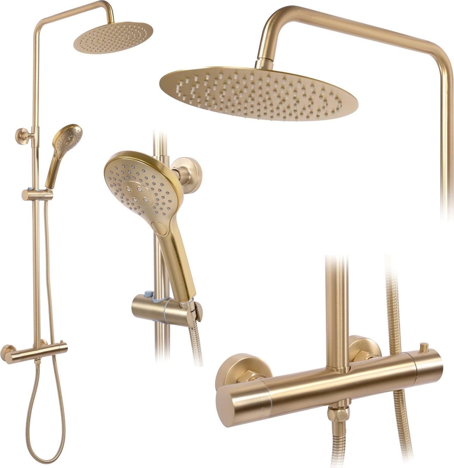 Rea Doucheset Vincent Gold Brush met Thermostaat