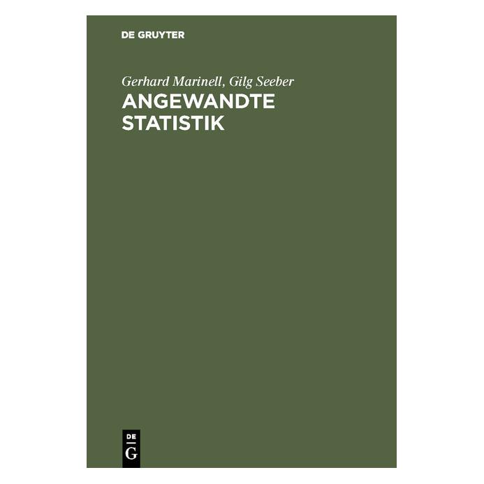 De Gruyter Marinell,G.:Angewandte Statistik (Deutsch, Hardcover, Gerhard Marinell, Gilg Seeber) (67825996)