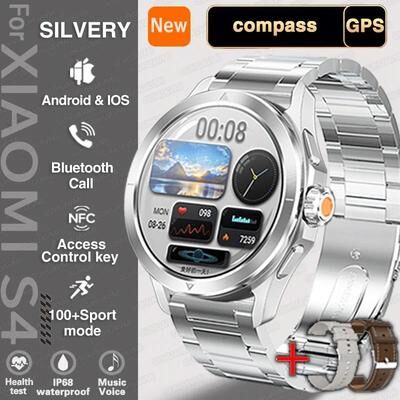 Uplift Treasures S4 Ultra Outdoor Sport Smart Watch silver Steel 2a for Xiaomi S4 Ultra