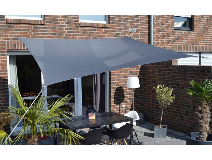 Sonnensegel FLORACORD, grau (anthrazit), B:300cm T:250cm, Polyester, Sonnensegel, Sonnensegel, BxT: 300x250 cm, anthrazit