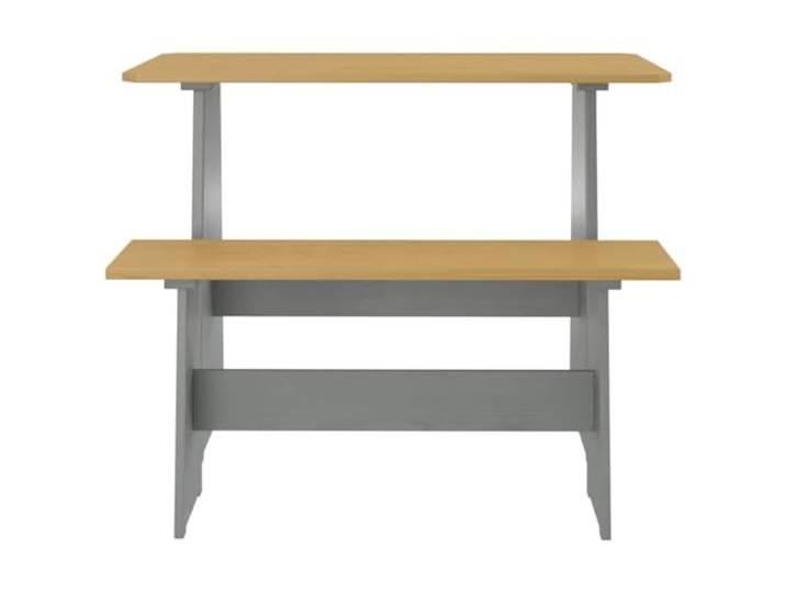 YUTAASU Esstisch mit Bank Honigbraun Massivholz Kiefer Langlebig, Esszimmer oder Küche, einfach umstellbar, ohne Eckbank