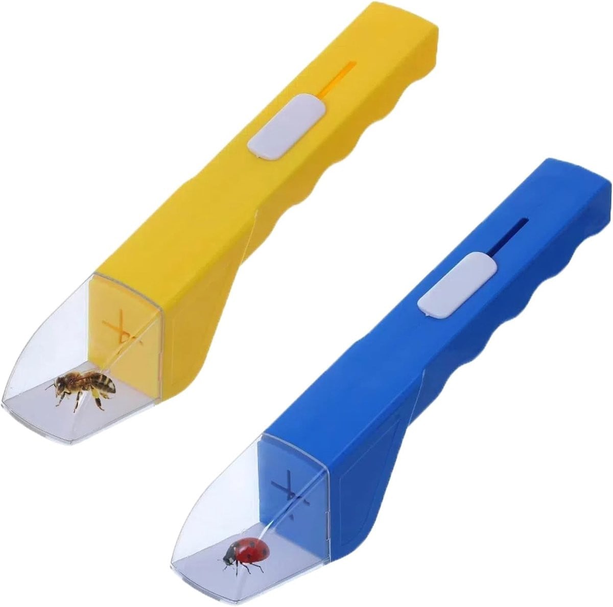 Insectenvanger voor spinnen, vlinders en kevers, blauw en geel