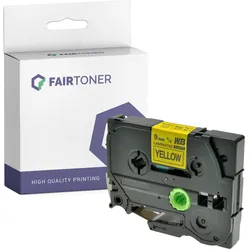 Kompatibel für Brother P-Touch P 700 (TZE-621) Schriftband 9mm/8m Schwarz auf Gelb