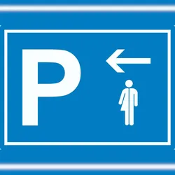 HB-Druck Transgender Parkplatz Aufkleber mit Richtungspfeil links waagerecht A5 (148x210mm)