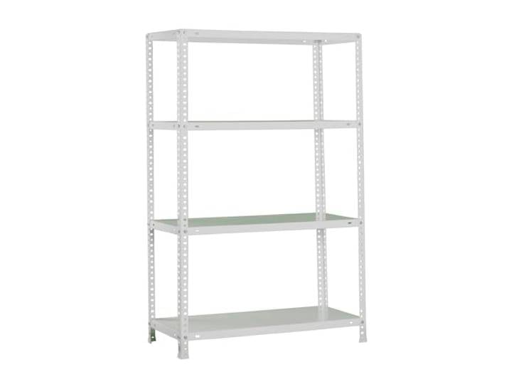SimonRack Schwerlastregal, Lagerregal, 150x80x50 Metallregal, Kellerregal, Biegestelle 100 kg, 4 Fachböden, Grau - Comfort
