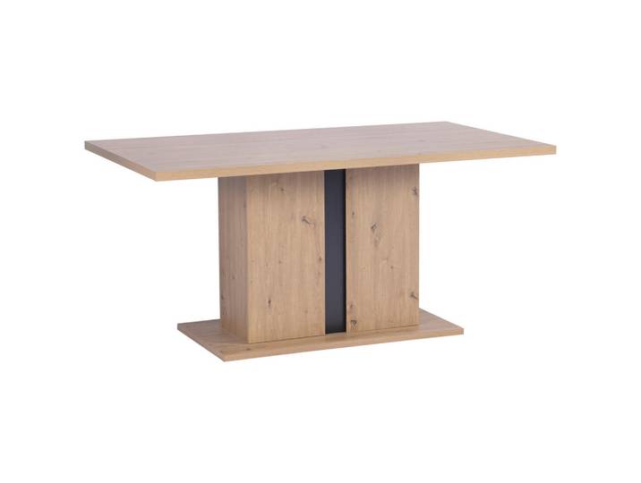 Livetastic Esstisch, Schwarz, Eiche Artisan, rechteckig, eckig, 90x76x160 cm, Stauraum, Esszimmer, Tische, Esstische