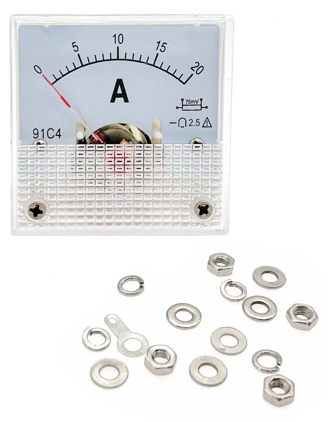 Selius Analoge Ampèremeter Panel Meter DC 0-20A