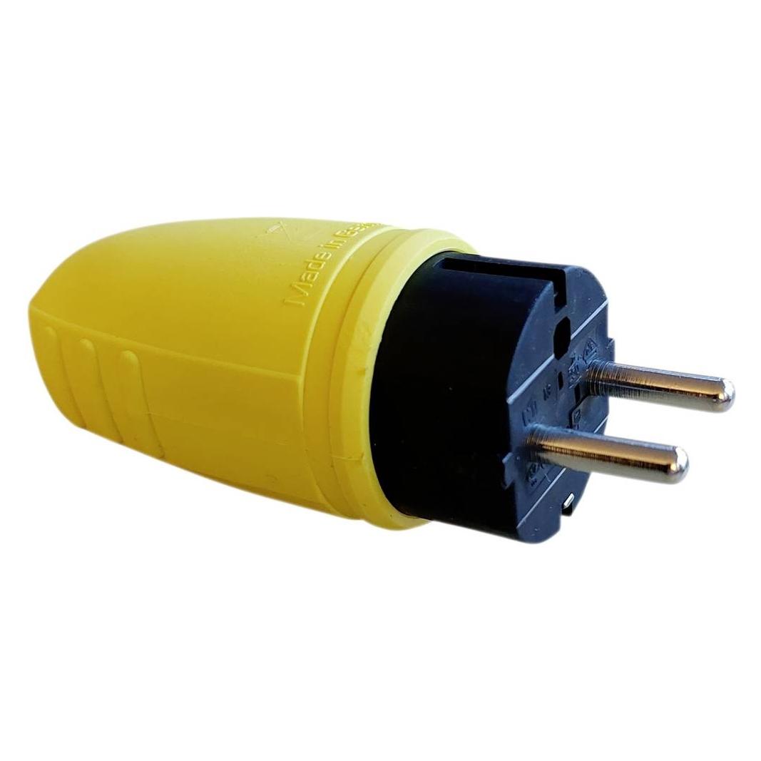 N&L Elektrotechnik N & L 612015 Schutzkontaktstecker Gummi 230 V Gelb IP20 (612015)
