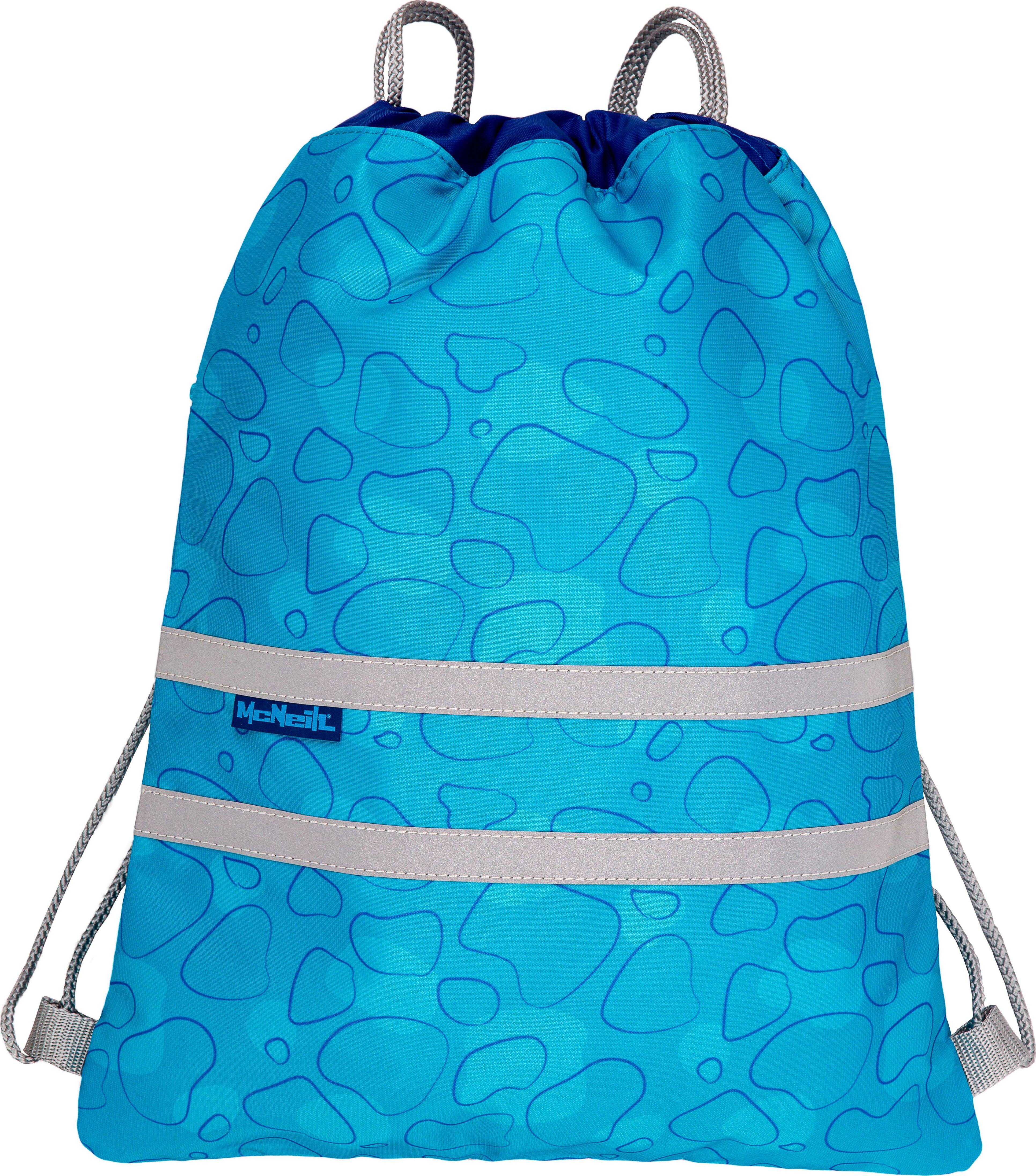 Turnbeutel MCNEILL "Sportschuhbeutel Bubble", Kinder, Gr. B/H/T: 31cm x 41cm, blau (bubble), Polyester, Taschen
