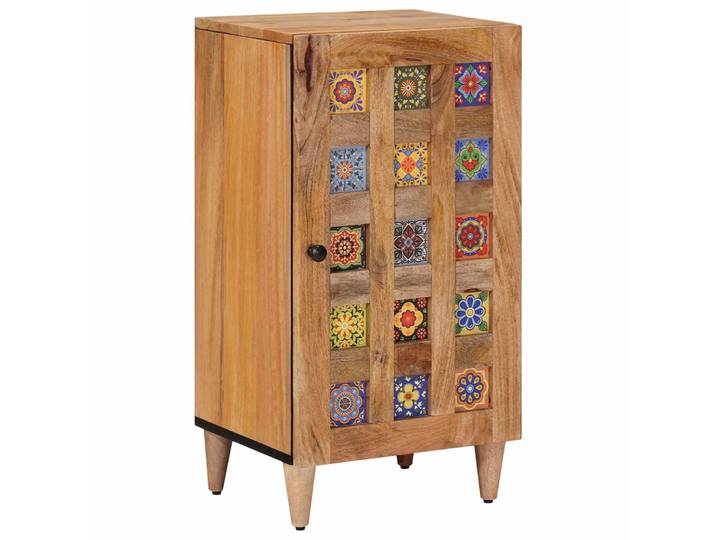 vidaXL Sideboard mit Speicher Natur 40 x 33 x 75 cm Massivholz Mango