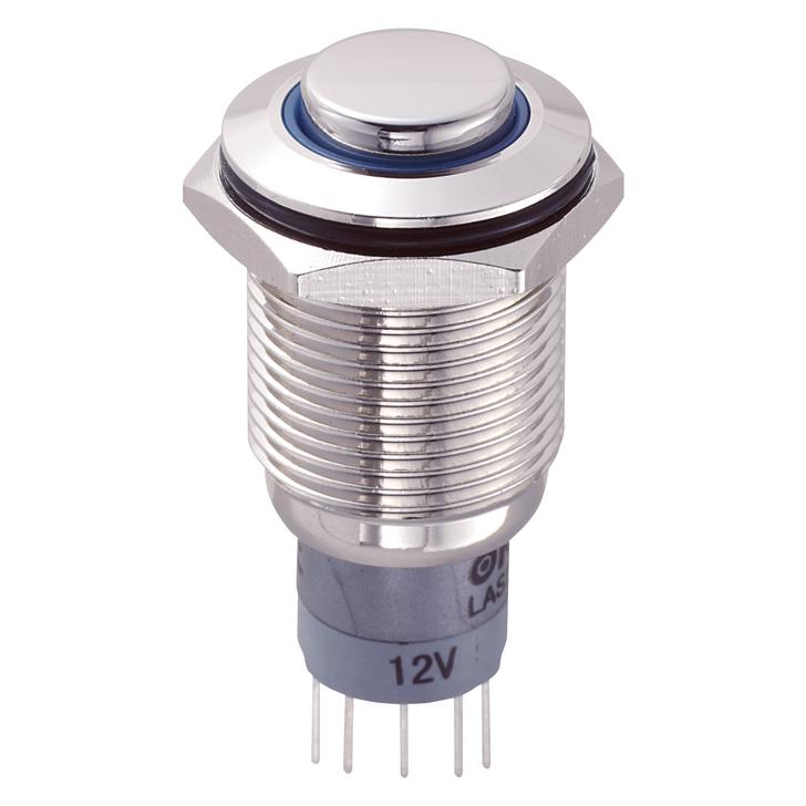 Tru Components 701860 LAS2GQH-11ZE/B/12V/N/P Vandalismusgeschützter Druckschalte (701860)