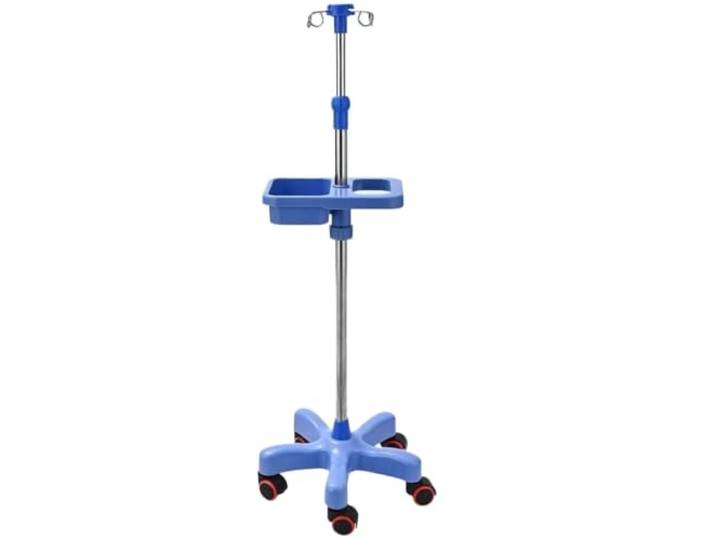 Verstellbarer Infusionsständer mit Rädern aus Edelstahl infusionsständer Infusionsständer mit Ablagefach und rollbarem Tropfbeutelhalter mit 4 Haken