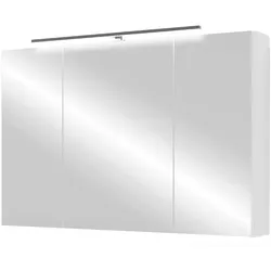 Badezimmer Spiegelschrank Badschrank mit LED Beleuchtung in Weiß