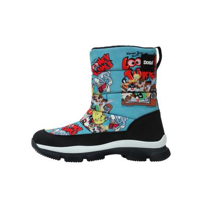 Snowboots DOGO "Nortia Winterboot / Snowboot The Toon Parade Damen Stiefeletten", Damen, Gr. 38, Normalschaft, türkis, Polyurethan, Schuhe Snowboots, Handgefertigt