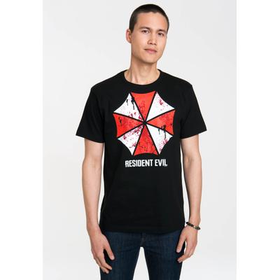 T-Shirt LOGOSHIRT "Resident Evil - Umbrella", Herren, Gr. S, schwarz, 100% Baumwolle, bedruckt, normal, Rundhals, Shirts T-Shirt, mit Umbrella-Symbol